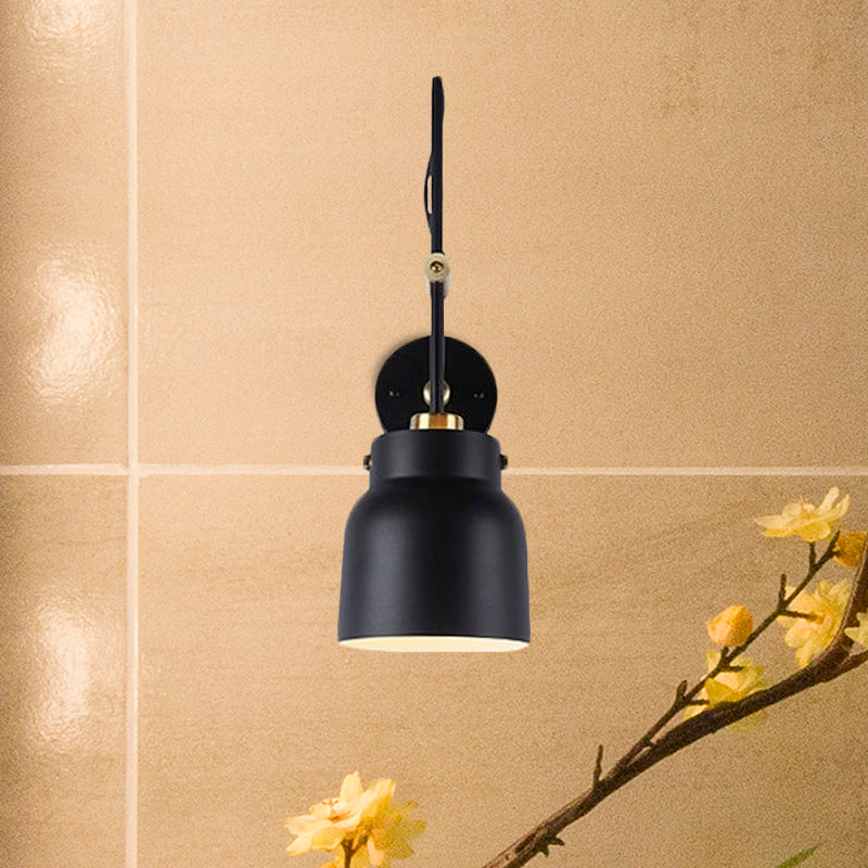 1 Light Cup Shade Wall Light Modern Metal Sconce Light with Long Arm for Library Bookstore Clearhalo 'Cast Iron' 'Glass' 'Industrial' 'Modern wall lights' 'Modern' 'Tiffany' 'Traditional wall lights' 'Wall Lamps & Sconces' 'Wall Lights' Lighting' 494465