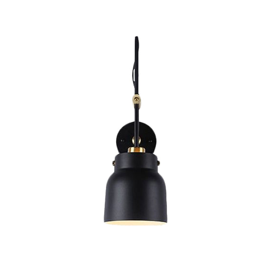 1 Light Cup Shade Wall Light Modern Metal Sconce Light with Long Arm for Library Bookstore Clearhalo 'Cast Iron' 'Glass' 'Industrial' 'Modern wall lights' 'Modern' 'Tiffany' 'Traditional wall lights' 'Wall Lamps & Sconces' 'Wall Lights' Lighting' 494466
