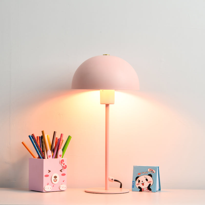 Macaron Simple Umbrella Desk Light 1 Head Metal LED Desk Lamp for Child Bedroom Clearhalo 'Lamps' 'Table Lamps' Lighting' 49681