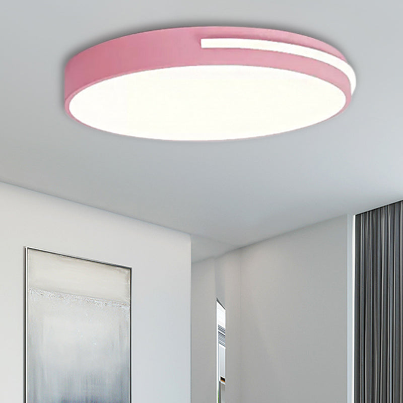 Acrylic Slim Round Flush Mount Light Kid Bedroom Nordic Stylish Ceiling Lamp Clearhalo 'Ceiling Lights' 'Close To Ceiling Lights' 'Close to ceiling' 'Flush mount' Lighting' 49909