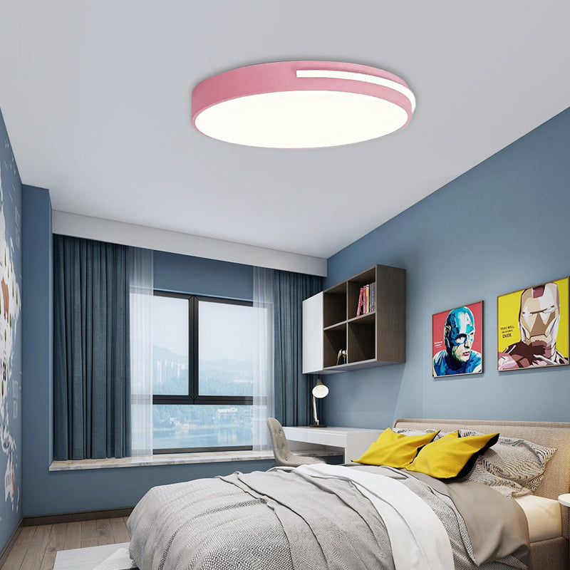 Acrylic Slim Round Flush Mount Light Kid Bedroom Nordic Stylish Ceiling Lamp Clearhalo 'Ceiling Lights' 'Close To Ceiling Lights' 'Close to ceiling' 'Flush mount' Lighting' 49910