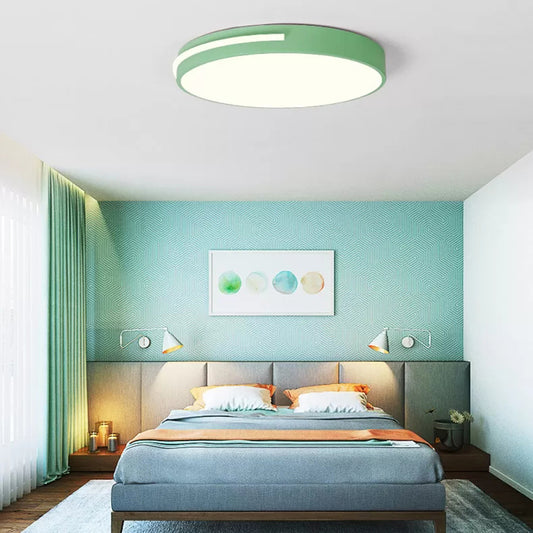 Acrylic Slim Round Flush Mount Light Kid Bedroom Nordic Stylish Ceiling Lamp Clearhalo 'Ceiling Lights' 'Close To Ceiling Lights' 'Close to ceiling' 'Flush mount' Lighting' 49919