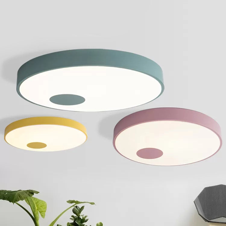 Nordic Stylish Slim Flush Mount Light Acrylic Candy Colored Ceiling Lamp for Kindergarten Clearhalo 'Ceiling Lights' 'Close To Ceiling Lights' 'Close to ceiling' 'Flush mount' Lighting' 50023