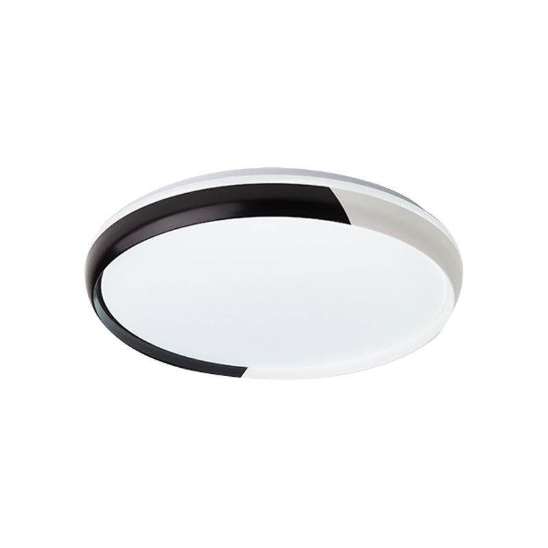 Round Acrylic Flush Light Fixture Modernist Black/Rose Gold LED Flush Mount Ceiling Lamp for Bedroom Clearhalo 'Ceiling Lights' 'Close To Ceiling Lights' 'Close to ceiling' 'Flush mount' Lighting' 505295