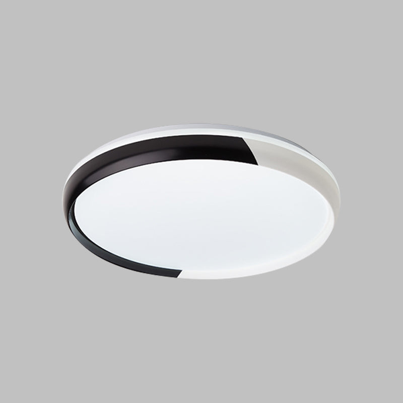 Round Acrylic Flush Light Fixture Modernist Black/Rose Gold LED Flush Mount Ceiling Lamp for Bedroom Clearhalo 'Ceiling Lights' 'Close To Ceiling Lights' 'Close to ceiling' 'Flush mount' Lighting' 505296