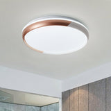 Round Acrylic Flush Light Fixture Modernist Black/Rose Gold LED Flush Mount Ceiling Lamp for Bedroom Clearhalo 'Ceiling Lights' 'Close To Ceiling Lights' 'Close to ceiling' 'Flush mount' Lighting' 505299