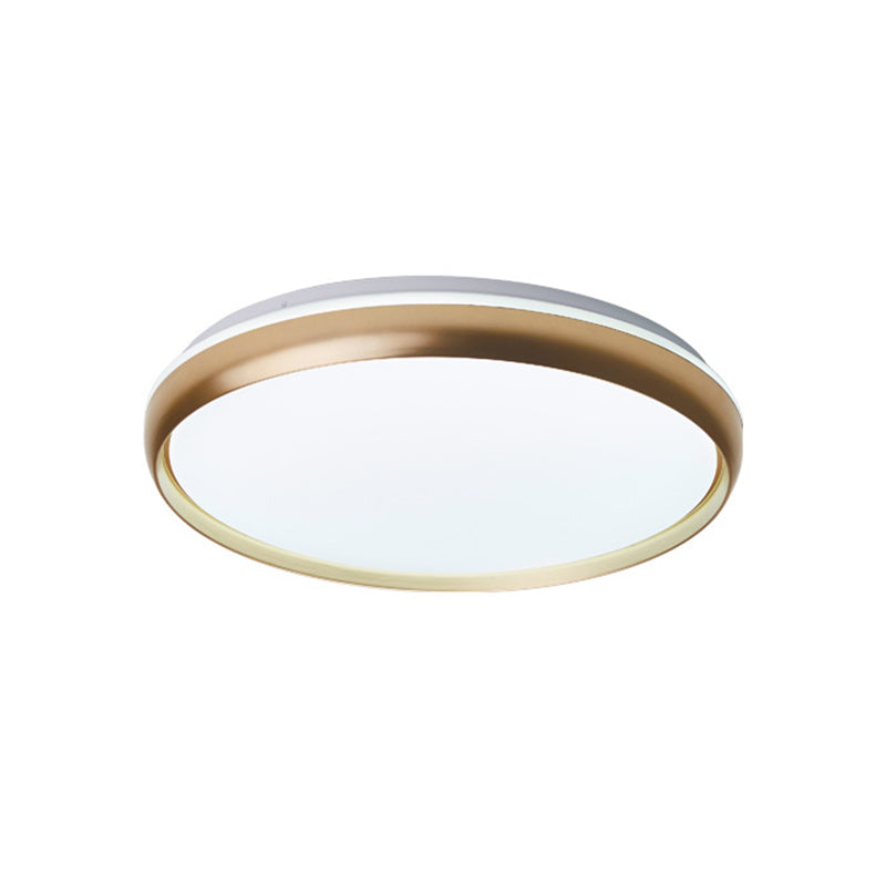 LED Living Room Flush Lighting Minimalist Black/Gold/Silver Flushmount with Circular Acrylic Shade Clearhalo 'Ceiling Lights' 'Close To Ceiling Lights' 'Close to ceiling' 'Flush mount' Lighting' 505350