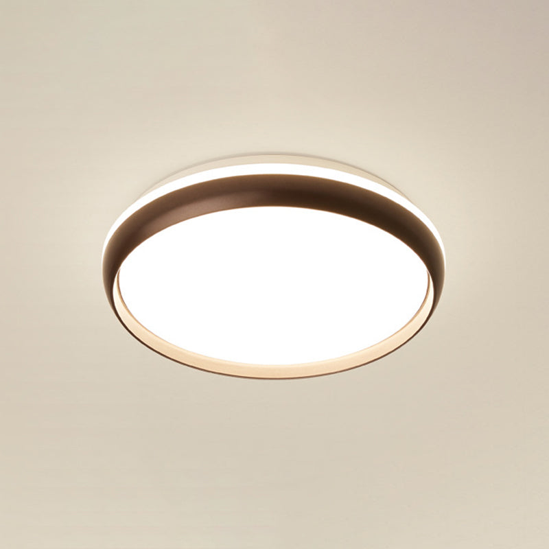 LED Living Room Flush Lighting Minimalist Black/Gold/Silver Flushmount with Circular Acrylic Shade Clearhalo 'Ceiling Lights' 'Close To Ceiling Lights' 'Close to ceiling' 'Flush mount' Lighting' 505351