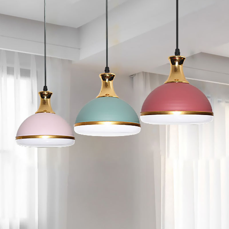 Dome Metal Hanging Light Kit Simple 3-Bulb Black Finish Cluster Pendant Lamp over Dining Table Clearhalo 'Ceiling Lights' 'Modern Pendants' 'Modern' 'Pendant Lights' 'Pendants' Lighting' 506309