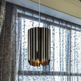 Modern 1-Light Pendant Ceiling Lamp with Metal Shade Black/Chrome/Gold Finish Cylindrical Hanging Light Kit Black Clearhalo 'Ceiling Lights' 'Modern Pendants' 'Modern' 'Pendant Lights' 'Pendants' Lighting' 506389