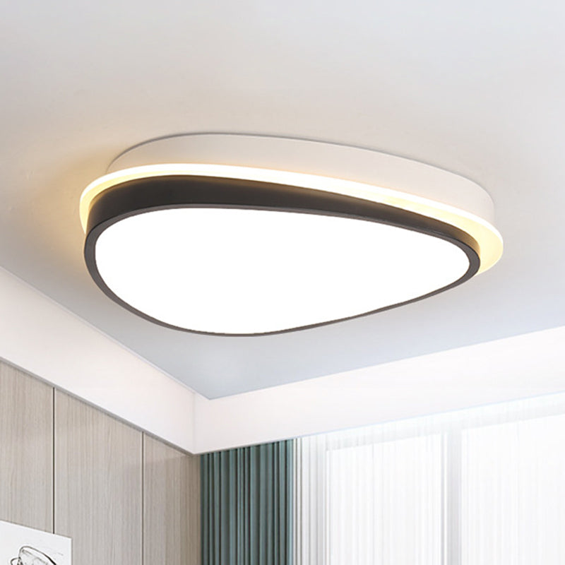 Waterdrop Acrylic Flush Ceiling Light Minimalist 16"/19.5"/23.5" Wide LED White Flush Mount Light Fixture in Warm/White Light Clearhalo 'Ceiling Lights' 'Close To Ceiling Lights' 'Close to ceiling' 'Flush mount' Lighting' 506416