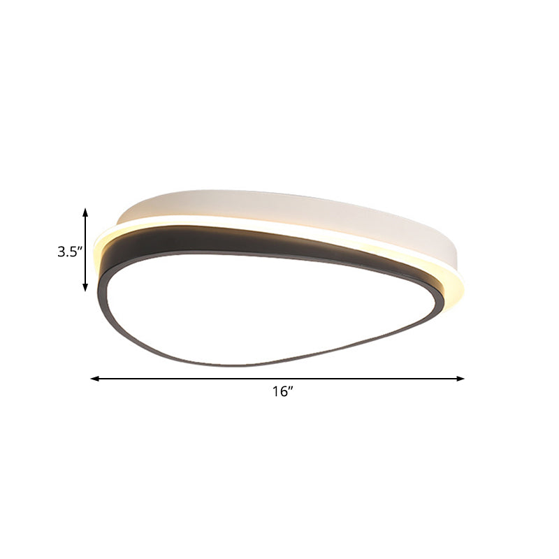 Waterdrop Acrylic Flush Ceiling Light Minimalist 16"/19.5"/23.5" Wide LED White Flush Mount Light Fixture in Warm/White Light Clearhalo 'Ceiling Lights' 'Close To Ceiling Lights' 'Close to ceiling' 'Flush mount' Lighting' 506421