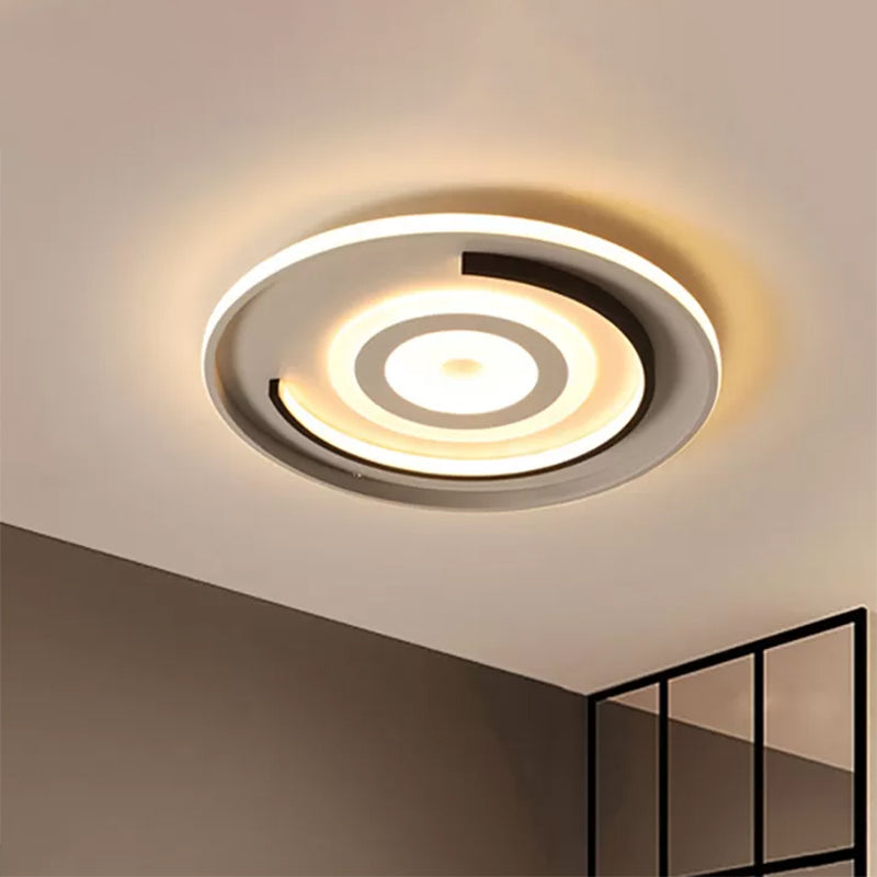 Round Bedroom Flush Mount Light Acrylic 18"/21.5" Dia Contemporary LED Ceiling Lamp in Warm/White Light Clearhalo 'Ceiling Lights' 'Close To Ceiling Lights' 'Close to ceiling' 'Flush mount' Lighting' 506424