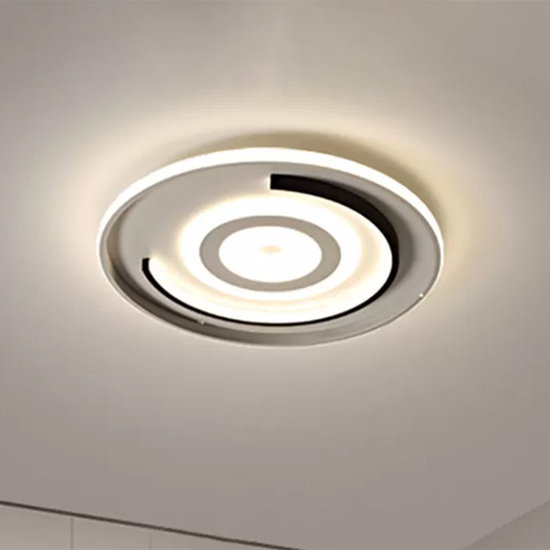 Round Bedroom Flush Mount Light Acrylic 18"/21.5" Dia Contemporary LED Ceiling Lamp in Warm/White Light Clearhalo 'Ceiling Lights' 'Close To Ceiling Lights' 'Close to ceiling' 'Flush mount' Lighting' 506425