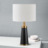 1 Head Drum Task Lighting Modernist Fabric Small Desk Lamp in Black for Living Room Clearhalo 'Lamps' 'Table Lamps' Lighting' 511249