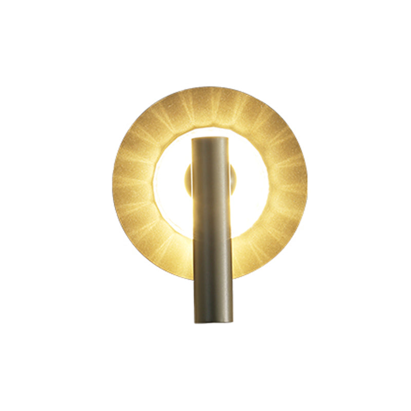 Gold Cylinder Wall Mount Light Fixture Simple Metal 1 Head LED Foyer Wall Sconce Lighting Clearhalo 'Wall Lamps & Sconces' 'Wall Lights' Lighting' 511313