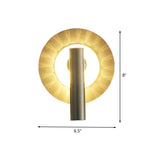 Gold Cylinder Wall Mount Light Fixture Simple Metal 1 Head LED Foyer Wall Sconce Lighting Clearhalo 'Wall Lamps & Sconces' 'Wall Lights' Lighting' 511314