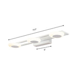 White Round Vanity Sconce Contemporary 3 Lights Acrylic Led Wall Mounted Light Fixture Clearhalo 'Modern wall lights' 'Modern' 'Vanity Lights' 'Wall Lights' Lighting' 512095