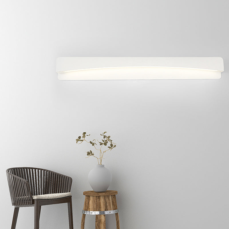 Acrylic Rectangular Vanity Lighting Modernist Led White Wall Mounted Light Fixture in Natural Light, 16.5"/20.5"/24.5" Wide Clearhalo 'Modern wall lights' 'Modern' 'Vanity Lights' 'Wall Lights' Lighting' 512097