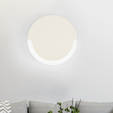 Round Acrylic Wall Sconce Simple Style White/Gold LED Wall Light Fixture in Warm/White Light for Bedroom Clearhalo 'Modern wall lights' 'Modern' 'Wall Lamps & Sconces' 'Wall Lights' Lighting' 512536