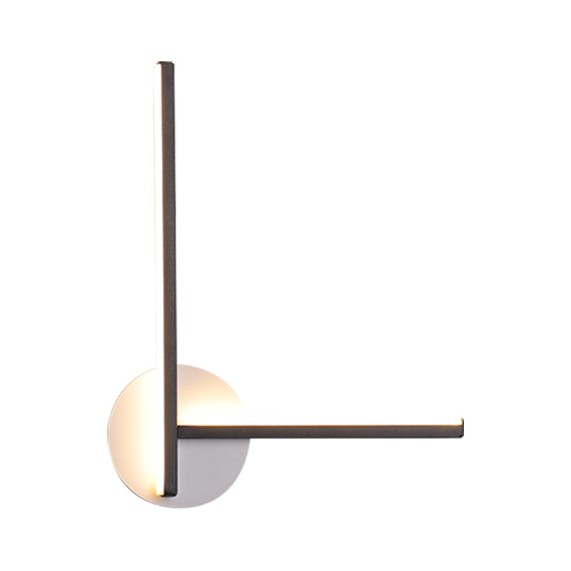 Linear Wall Light Fixture Minimalist Acrylic Black/White LED Sconce Light in Warm/White Light for Bedroom Clearhalo 'Modern wall lights' 'Modern' 'Wall Lamps & Sconces' 'Wall Lights' Lighting' 512575