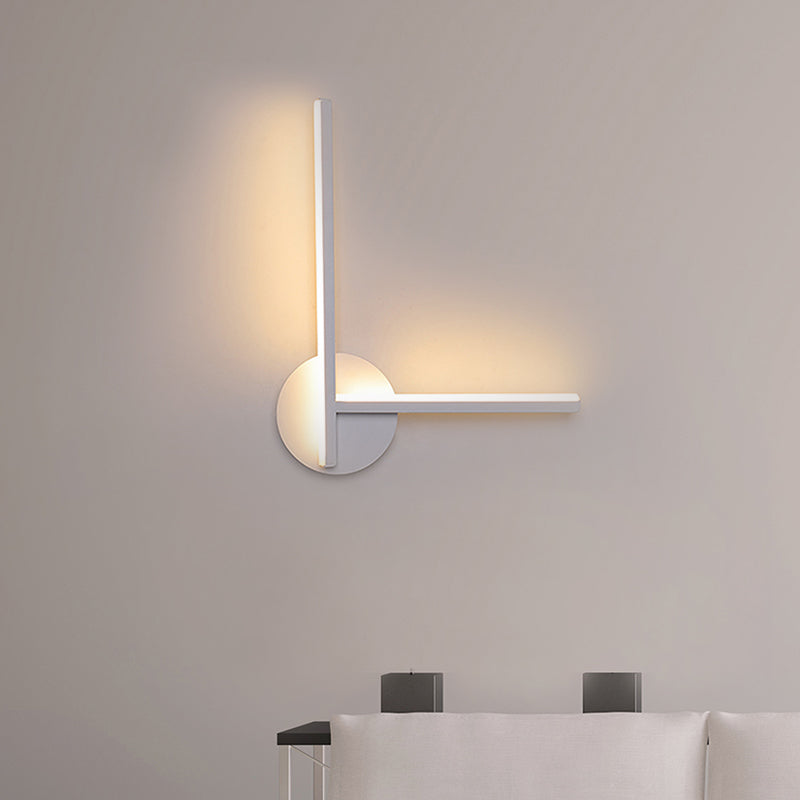 Linear Wall Light Fixture Minimalist Acrylic Black/White LED Sconce Light in Warm/White Light for Bedroom Clearhalo 'Modern wall lights' 'Modern' 'Wall Lamps & Sconces' 'Wall Lights' Lighting' 512578