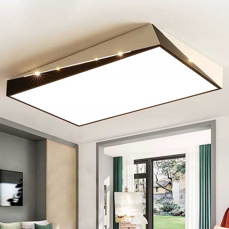 Split Designed Acrylic Flush Light LED Living Room Black and White Ceiling Flush Mount in Warm/White Light, 16"/19.5"/23.5" Wide Clearhalo 'Ceiling Lights' 'Close To Ceiling Lights' 'Close to ceiling' 'Flush mount' Lighting' 512698