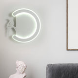 C-Shape and Bird toward Left/Right Acrylic Wall Sconce Light Contemporary White LED Wall Lamp in Warm/White Light Clearhalo 'Modern wall lights' 'Modern' 'Wall Lamps & Sconces' 'Wall Lights' Lighting' 512714