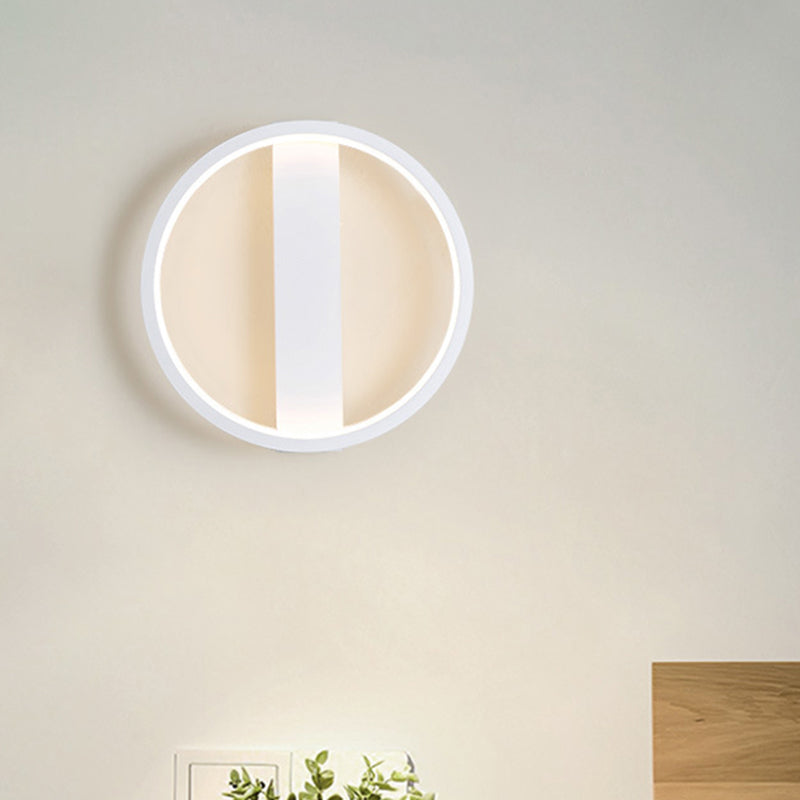 Simple Style LED Wall Sconce With Acrylic Shade White Round/Square Wall Mounted Light in Warm/White Light Clearhalo 'Modern wall lights' 'Modern' 'Wall Lamps & Sconces' 'Wall Lights' Lighting' 512753