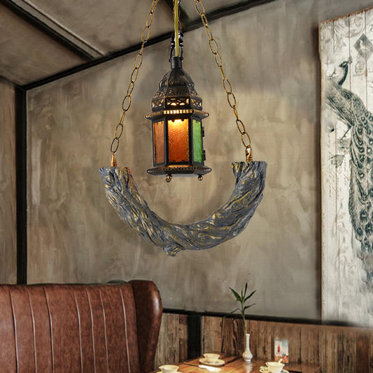 1 Light Kerosene Ceiling Pendant Light Coastal Bronze Clear Textured Glass Hanging Lamp with Chain Bronze Clearhalo 'Art Deco Pendants' 'Cast Iron' 'Ceiling Lights' 'Ceramic' 'Crystal' 'Industrial Pendants' 'Industrial' 'Metal' 'Middle Century Pendants' 'Pendant Lights' 'Pendants' 'Tiffany' Lighting' 513290