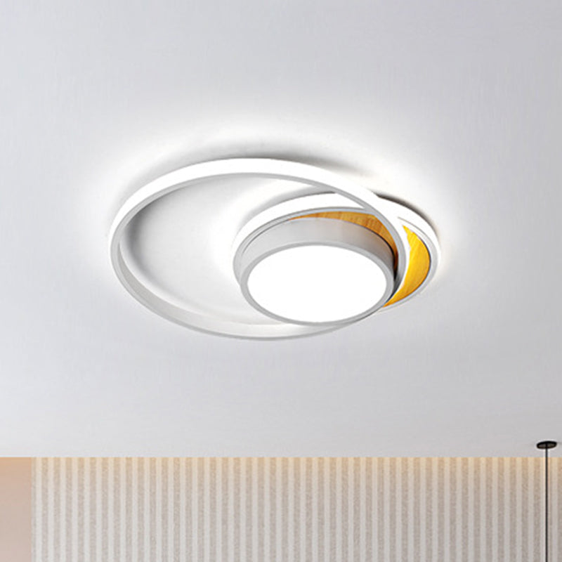 Ultra Thin Flush Ceiling Light Modern Metal LED Black/White Ceiling Lamp in White/Warm Light, 18"/21.5" Wide Clearhalo 'Ceiling Lights' 'Close To Ceiling Lights' 'Close to ceiling' 'Flush mount' Lighting' 513450