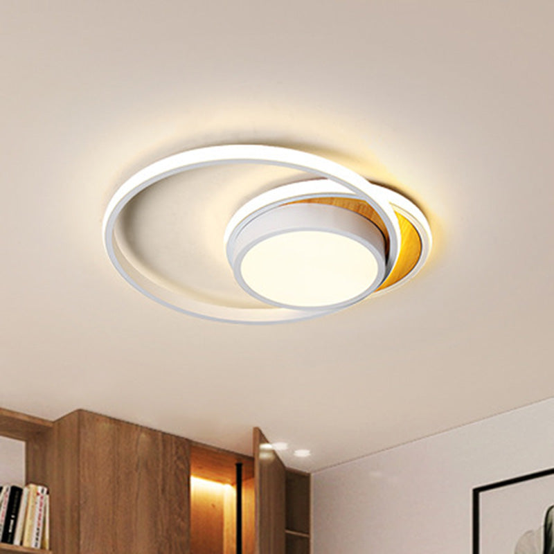 Ultra Thin Flush Ceiling Light Modern Metal LED Black/White Ceiling Lamp in White/Warm Light, 18"/21.5" Wide Clearhalo 'Ceiling Lights' 'Close To Ceiling Lights' 'Close to ceiling' 'Flush mount' Lighting' 513451