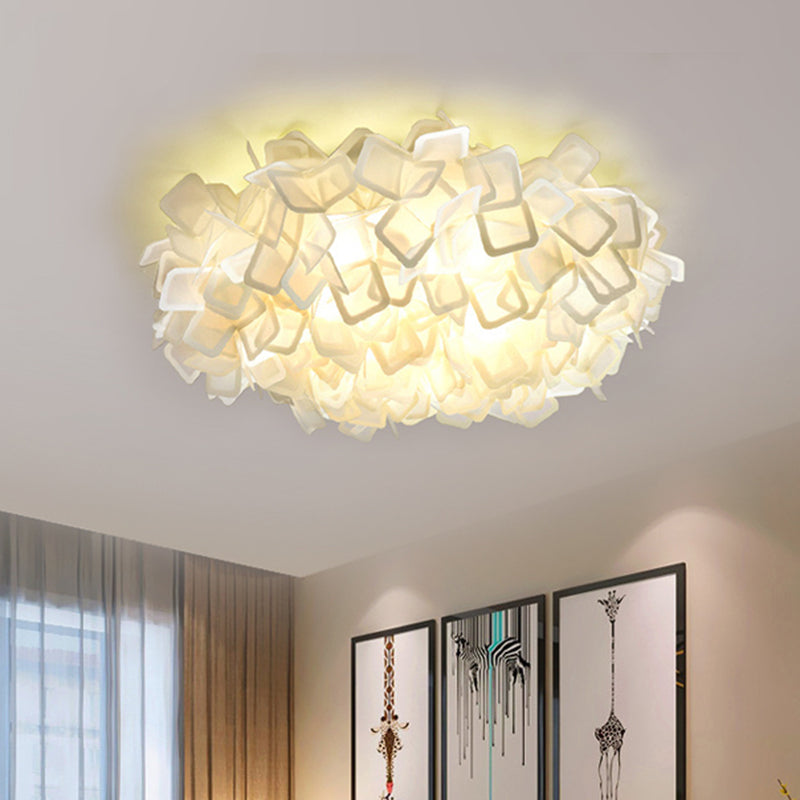 Blossoming Flower Acrylic Flush Mount Contemporary Led White/Black/Blue Flush Ceiling Light Fixture Clearhalo 'Ceiling Lights' 'Close To Ceiling Lights' 'Close to ceiling' 'Flush mount' Lighting' 513545