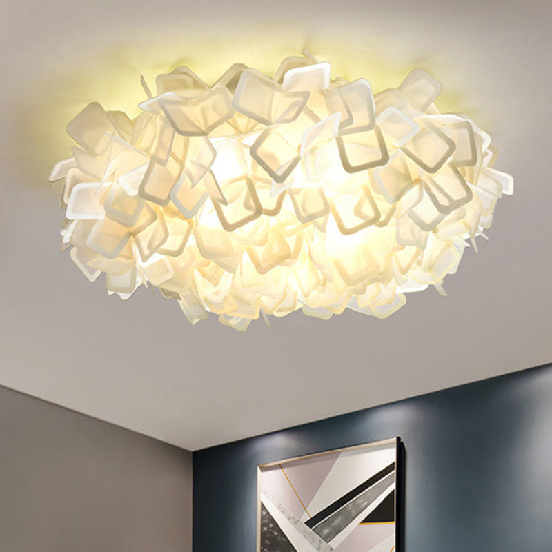 Blossoming Flower Acrylic Flush Mount Contemporary Led White/Black/Blue Flush Ceiling Light Fixture Clearhalo 'Ceiling Lights' 'Close To Ceiling Lights' 'Close to ceiling' 'Flush mount' Lighting' 513546