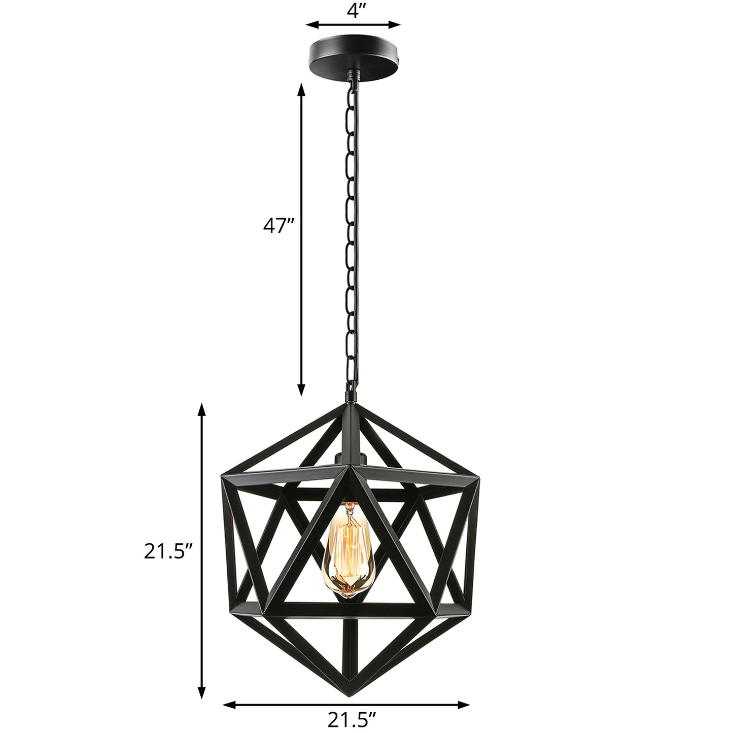 14"/18" Dia Geometric Metal Pendant Lighting Fixture Industrial 1 Bulb Dining Room Ceiling Light in Black/Rust Clearhalo 'Art Deco Pendants' 'Black' 'Cast Iron' 'Ceiling Lights' 'Ceramic' 'Crystal' 'Industrial Pendants' 'Industrial' 'Metal' 'Middle Century Pendants' 'Pendant Lights' 'Pendants' 'Rustic Pendants' 'Tiffany' Lighting' 5188