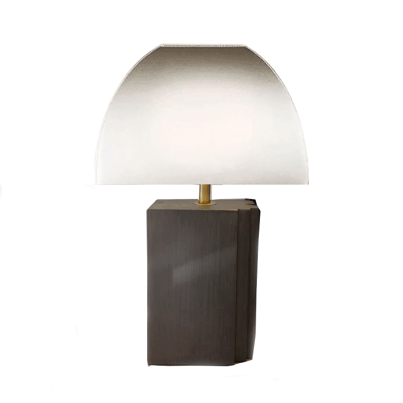 Grey Curvy Task Lamp Modern 1 Head Fabric Desk Light with Rectangular Resin Base Grey Clearhalo 'Lamps' 'Table Lamps' Lighting' 519060