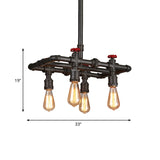 Iron Black Finish Hanging Ceiling Light Rectangle Frame 4/5-Light Antiqued Island Lamp Fixture over Dining Table Clearhalo 'Ceiling Lights' 'Island Lights' Lighting' 519127