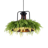 Barn Metal Plant Suspension Pendant Antique 18"/21.5" W 1 Head Restaurant LED Ceiling Light in Black Clearhalo 'Art Deco Pendants' 'Black' 'Cast Iron' 'Ceiling Lights' 'Ceramic' 'Crystal' 'Industrial Pendants' 'Industrial' 'Metal' 'Middle Century Pendants' 'Pendant Lights' 'Pendants' 'Rustic Pendants' 'Tiffany' Lighting' 519217