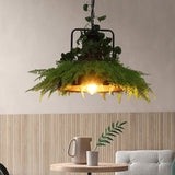 Black Barn Pendant Light Retro Metal 1 Head Restaurant LED Ceiling Lamp with Plant, 14"/18"/19.5" Width Black Clearhalo 'Art Deco Pendants' 'Black' 'Cast Iron' 'Ceiling Lights' 'Ceramic' 'Crystal' 'Industrial Pendants' 'Industrial' 'Metal' 'Middle Century Pendants' 'Pendant Lights' 'Pendants' 'Rustic Pendants' 'Tiffany' Lighting' 519393