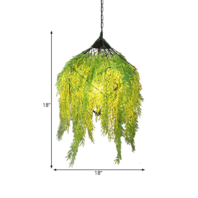 18"/21.5" W 1 Bulb Caged Hanging Pendant Vintage Black Metal LED Plant Ceiling Hang Fixture for Restaurant Clearhalo 'Art Deco Pendants' 'Black' 'Cast Iron' 'Ceiling Lights' 'Ceramic' 'Crystal' 'Industrial Pendants' 'Industrial' 'Metal' 'Middle Century Pendants' 'Pendant Lights' 'Pendants' 'Rustic Pendants' 'Tiffany' Lighting' 519448