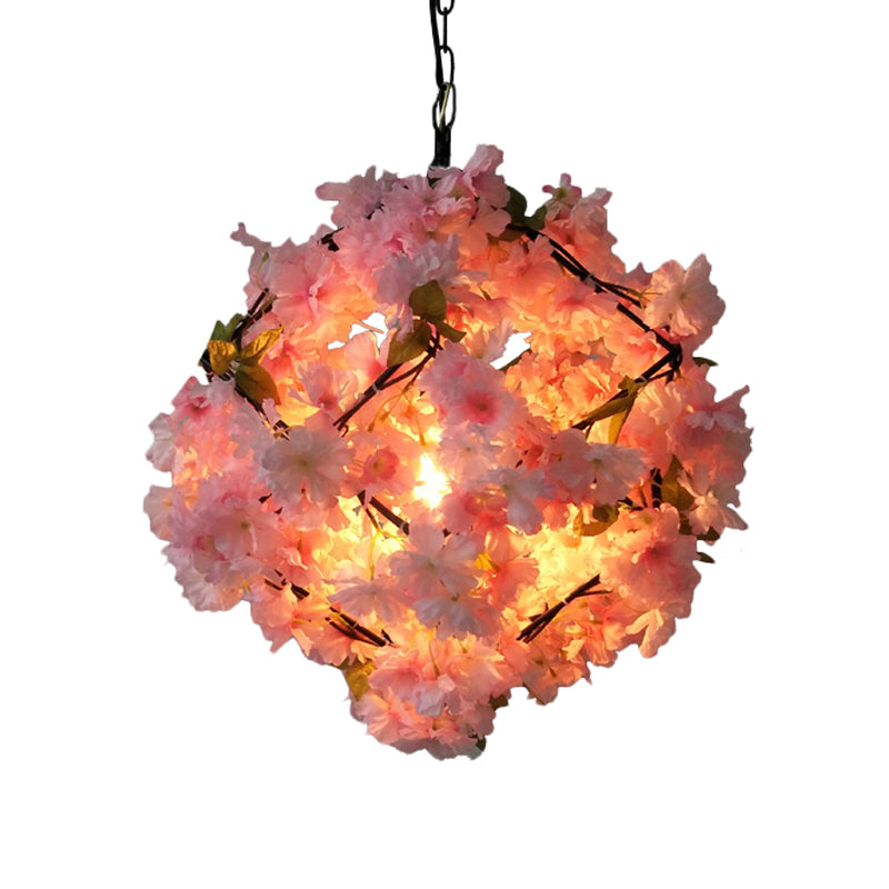 Cherry Blossom Restaurant Pendant Lighting Industrial Metal 1 Light Black Hanging Ceiling Light, 19.5"/23.5" Dia Clearhalo 'Art Deco Pendants' 'Black' 'Cast Iron' 'Ceiling Lights' 'Ceramic' 'Crystal' 'Industrial Pendants' 'Industrial' 'Metal' 'Middle Century Pendants' 'Pendant Lights' 'Pendants' 'Rustic Pendants' 'Tiffany' Lighting' 519488