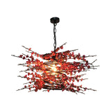 Metal Black Down Lighting Pendant Plum Blossom 1 Head Industrial LED Hanging Lamp for Restaurant Clearhalo 'Art Deco Pendants' 'Black' 'Cast Iron' 'Ceiling Lights' 'Ceramic' 'Crystal' 'Industrial Pendants' 'Industrial' 'Metal' 'Middle Century Pendants' 'Pendant Lights' 'Pendants' 'Rustic Pendants' 'Tiffany' Lighting' 519528