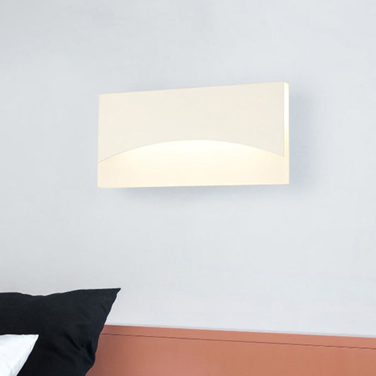 Rectangular Bedside Wall Light Fixture Acrylic Contemporary White/Gold Sconce Light in Warm/White Light Clearhalo 'Modern wall lights' 'Modern' 'Wall Lamps & Sconces' 'Wall Lights' Lighting' 519955