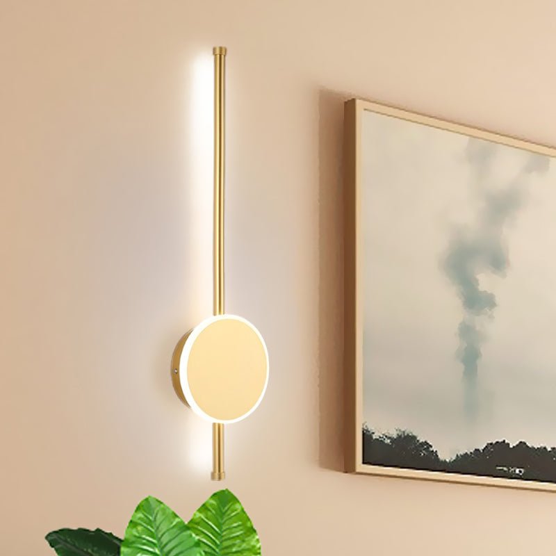 Pole Acrylic Wall Light Sconce Minimal 16"/19.5"/23.5" Wide LED Wall Mounted Lamp in Black/White Clearhalo 'Cast Iron' 'Glass' 'Industrial' 'Modern wall lights' 'Modern' 'Tiffany' 'Traditional wall lights' 'Wall Lamps & Sconces' 'Wall Lights' Lighting' 520307