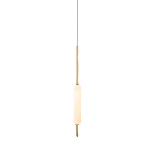 White Glass Tube Hanging Ceiling Light Modern 1 Light Pendant Light for Dining Room Clearhalo 'Ceiling Lights' 'Chandeliers' 'Glass shade' 'Glass' 'Modern Pendants' 'Modern' 'Pendant Lights' 'Pendants' Lighting' 520423