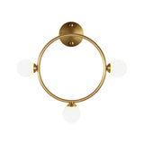 Metallic Ring Wall Mount Sconce Post-Modern 3 Lights LED Wall Lamp Fixture in Brass for Bedside Clearhalo 'Cast Iron' 'Glass' 'Industrial' 'Modern wall lights' 'Modern' 'Tiffany' 'Traditional wall lights' 'Wall Lamps & Sconces' 'Wall Lights' Lighting' 520718