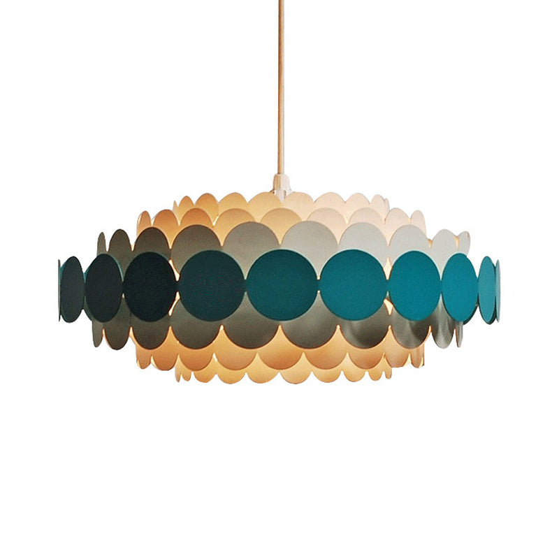 Acrylic Oval Chandelier Lighting Contemporary Led 16"/19.5"/23.5" Wide Black/Blue/Red Hanging Pendant Lamp for Living Room Clearhalo 'Ceiling Lights' 'Chandeliers' 'Modern Chandeliers' 'Modern' Lighting' 520775