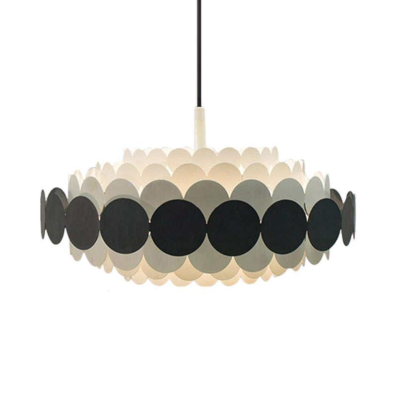 Acrylic Oval Chandelier Lighting Contemporary Led 16"/19.5"/23.5" Wide Black/Blue/Red Hanging Pendant Lamp for Living Room Clearhalo 'Ceiling Lights' 'Chandeliers' 'Modern Chandeliers' 'Modern' Lighting' 520783