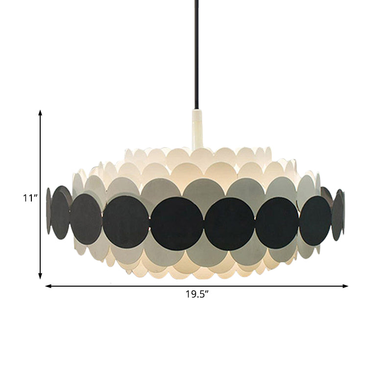 Acrylic Oval Chandelier Lighting Contemporary Led 16"/19.5"/23.5" Wide Black/Blue/Red Hanging Pendant Lamp for Living Room Clearhalo 'Ceiling Lights' 'Chandeliers' 'Modern Chandeliers' 'Modern' Lighting' 520785