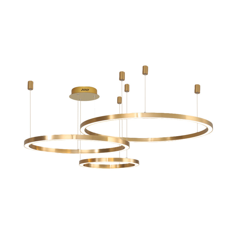 1/3 Lights Living Room Chandelier with Sphere Metal Shade Modern Gold Led Ceiling Pendant Light in White/Warm Light Clearhalo 'Ceiling Lights' 'Chandeliers' 'Modern Chandeliers' 'Modern' Lighting' 520925